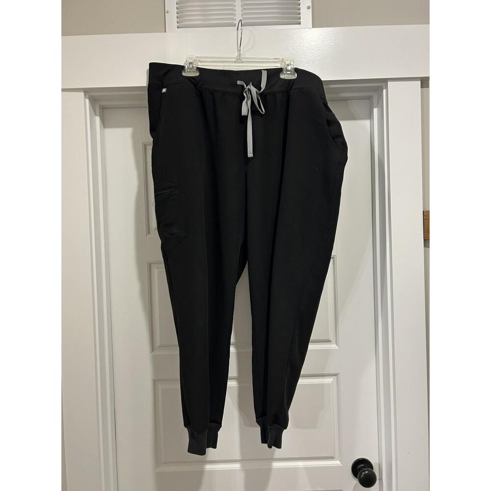 Lot of 2 FIGS Zamora Scrub Pant Womens 4XL Black Jogger Tapered Medical Nursing